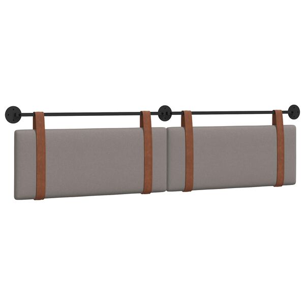 vidaXL T&ecirc;te de lit suspendue Uni Taupe 210 x 55 x 5 cm PU antique