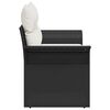 vidaXL Canapé de jardin avec coussin Noir 141 x 62 x 69 cm polyrotin