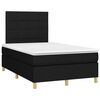 vidaXL Sommier &agrave; lattes de lit avec matelas Noir 120x200 cm Tissu