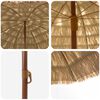 vidaXL Parasol de plage Naturel 255 x 255 x 255 cm Polyester et Acier