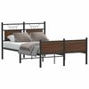 vidaXL Cadre de lit sans matelas ch&ecirc;ne marron 120x190 cm