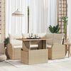 vidaXL Ensemble de canap&eacute; de jardin avec coussin 5 pcs beige et cr&egrave;me