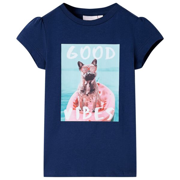 T-shirt pour enfants bleu marine 116