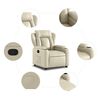 vidaXL Fauteuil inclinable Crème Similicuir