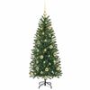 vidaXL Sapin de No&euml;l artificiel avec 150 LED Vert 120 cm PE et PVC