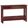 vidaXL Table console Marron 115 x 32 x 75,5 cm Bois de Mahogany Massif