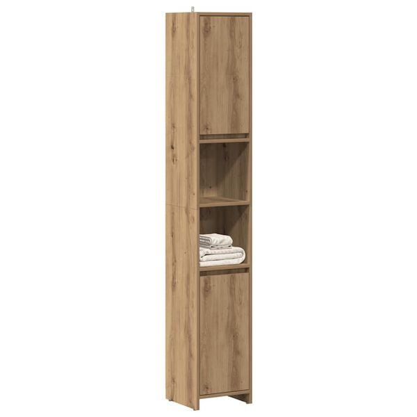 vidaXL Armoire de salle de bain chêne artisanal 30x30x183,5 cm