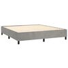 vidaXL Sommier &agrave; lattes de lit et matelas Gris clair 200x200cm Velours