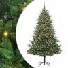 vidaXL Arbre de No&euml;l artificiel pr&eacute;-&eacute;clair&eacute; avec ensemble de boules