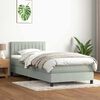 vidaXL Sommier &agrave; lattes de lit et matelas gris clair 90x210 cm velours