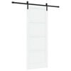 vidaXL Porte coulissante 83 x 211 cm Bois d'ing&eacute;nierie Blanc et noir