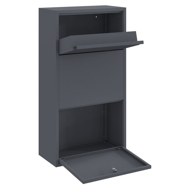 vidaXL Bo&icirc;te de d&eacute;p&ocirc;t de colis Anthracite 44 x 22 x 82 cm Acier
