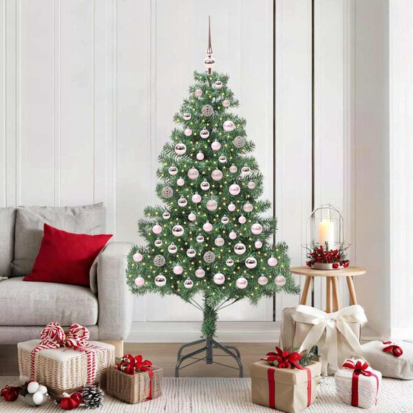 vidaXL Sapin de No&euml;l avec 300 LED avec support Vert 180 cm PVC
