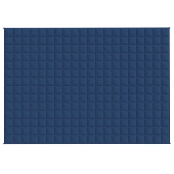 vidaXL Couverture lest&eacute;e Bleu 137x200 cm 6 kg Tissu