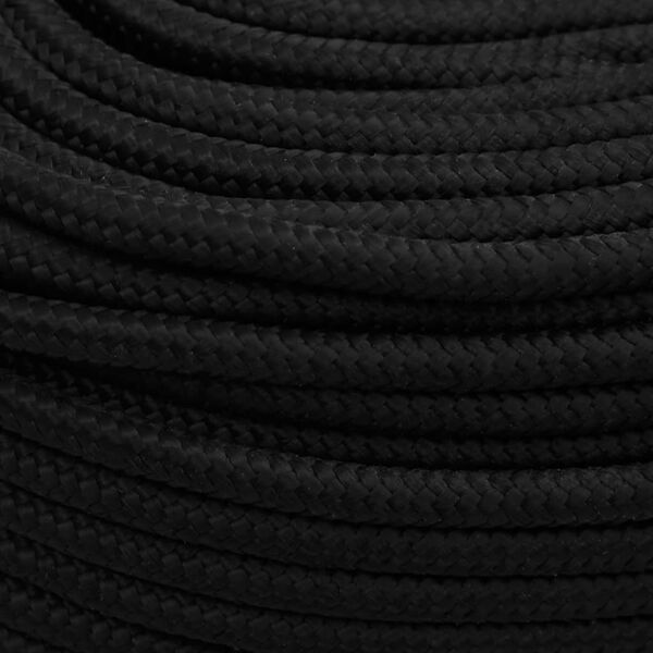 vidaXL Corde de travail Noir 8 mm 25 m Polyester