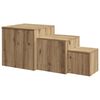 vidaXL Tables d'appoint 3 pcs vieux bois bois d'ing&eacute;nierie