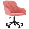 vidaXL Chaises pivotantes &agrave; manger lot de 2 Rose Velours