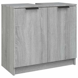 vidaXL Armoire de bain Sonoma gris 64,5x33,5x59 cm Bois d'ing&eacute;nierie