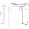 vidaXL Bureau Blanc 100x50x75 cm Bois massif de pin