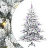 vidaXL Sapin de No&euml;l Artificiel &agrave; Branches Articul&eacute;es Vert et blanc