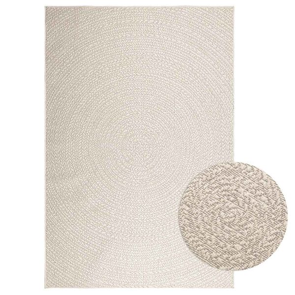 vidaXL Tapis ZIZUR cr&egrave;me 160x230 cm aspect de jute int&eacute;rieur ext&eacute;rieur