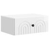 vidaXL Cabinet de chevet mural Blanc brillant 49 x 34,5 x 20 cm
