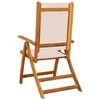 vidaXL Chaises pliables de jardin lot de 2 bois d'acacia et textil&egrave;ne