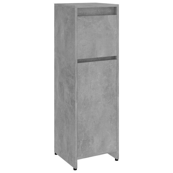 vidaXL Armoire de salle de bain Gris béton 30x30x95 cm Bois ingénierie
