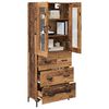 vidaXL Haut Armoire avec tiroir 2 pcs Bois ancien Bois d'ing&eacute;nierie