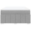 vidaXL Sommier &agrave; lattes de lit avec matelas Gris clair 140x190cm Tissu