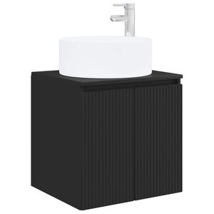 vidaXL Meuble de lavabo mural Noir 49,5 x 44,5 x 65,5 cm