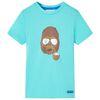 T-shirt pour enfants avec manches courtes aqua 128