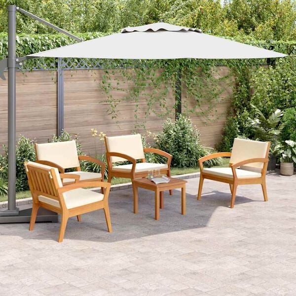 vidaXL Ensemble bistrot 5 pcs Marron 59,5 x 70,5 x 72,5 cm Polyester