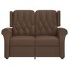 vidaXL Fauteuil de massage inclinable 2 places marron brillant