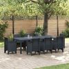 vidaXL Table de jardin pour repas Anthracite 250 x 100 x 73 cm
