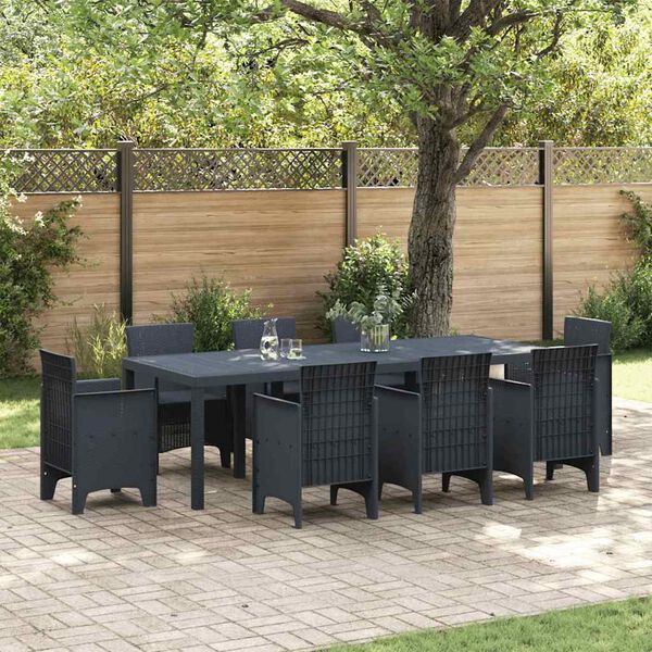 vidaXL Table de jardin pour repas Anthracite 250 x 100 x 73 cm