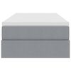 vidaXL Lit avec rangement et matelas Gris clair 90 x 200 cm Polyester