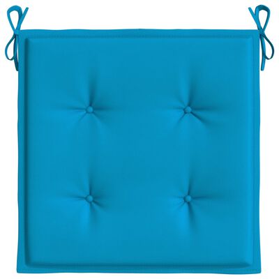 vidaXL Coussins de chaise de jardin 6 pcs bleu 40x40x3 cm tissu oxford
