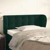 vidaXL T&ecirc;te de lit avec oreilles Vert fonc&eacute; 93x23x78/88 cm Velours