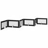vidaXL Porte de chien pliable avec supports 6 pc Ch&ecirc;ne noir 602 cm