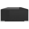 vidaXL Meuble TV/support pour moniteur 70x30x13 cm verre noir