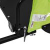 vidaXL Remorque de v&eacute;lo vert tissu oxford et fer