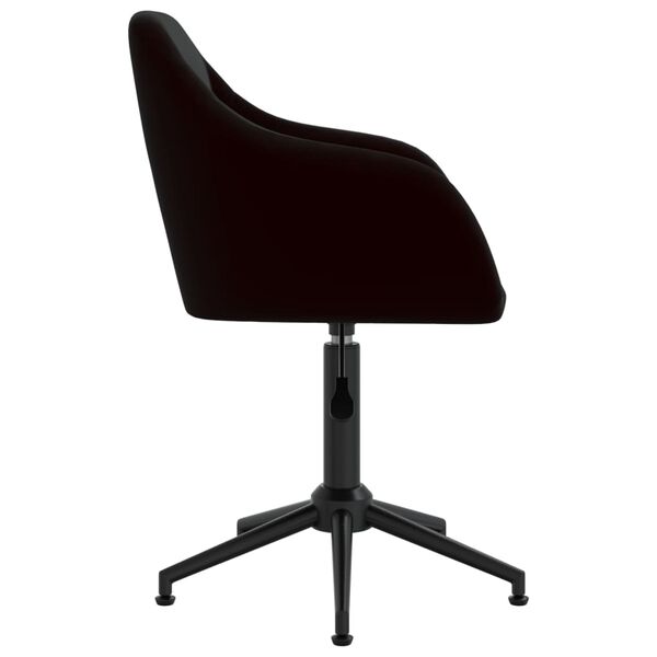 vidaXL Chaises pivotantes &agrave; manger lot de 6 noir velours