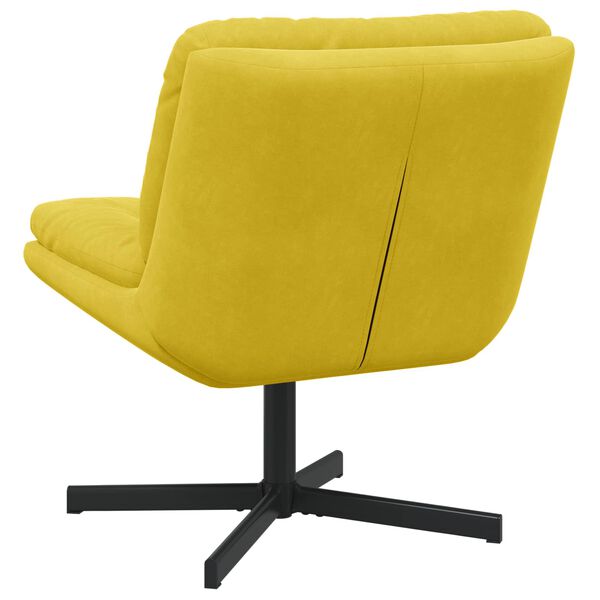 vidaXL Fauteuil relaxant pivotant Jaune 63 x 75 x 76 cm Velours