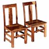vidaXL Chaises &agrave; manger lot de 2 bois massif