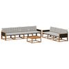 vidaXL Ensemble de canap&eacute;s d'ext&eacute;rieur 8 pcs Naturel et gris clair