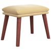 vidaXL Repose-pied Blanc cr&egrave;me 45x29,5x35 cm Velours
