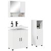 vidaXL Ensemble de mobilier de salle de bain Montage mural 3 pcs Blanc
