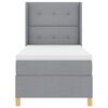 vidaXL Lit &agrave; ressorts avec matelas Gris clair 140 x 200 cm tissu