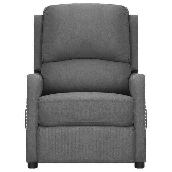 vidaXL Fauteuil &eacute;lectrique de massage Gris clair Tissu